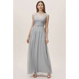 BHLDN (Anthropologie) - Kia Bridesmaid Pleated Chiffon Maxi Dress, Med